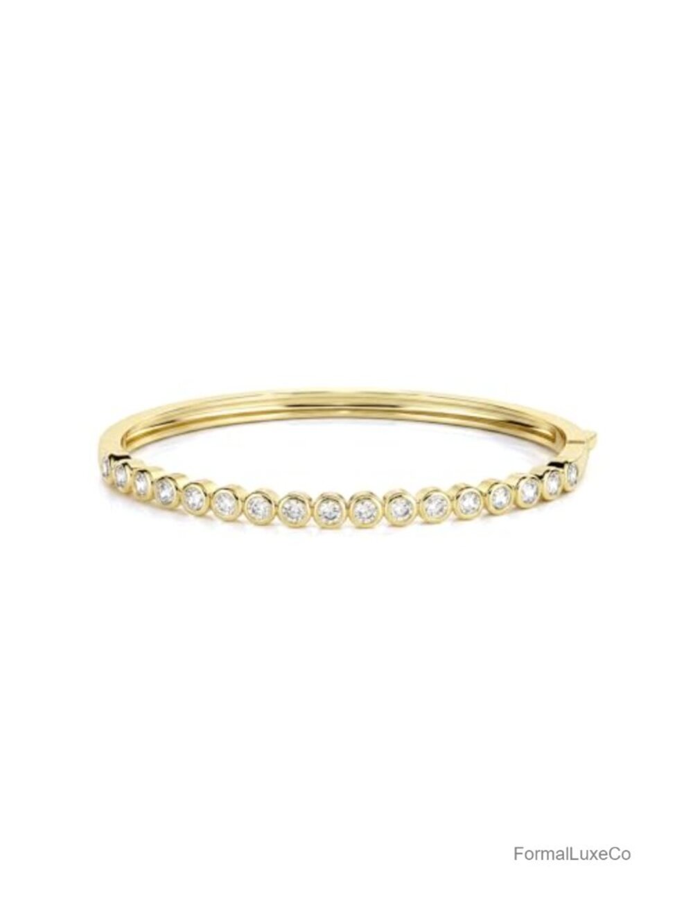 Chunky Hinged Bangle Bracelet, 14K Gold Filled, Hidden Safety Clasp